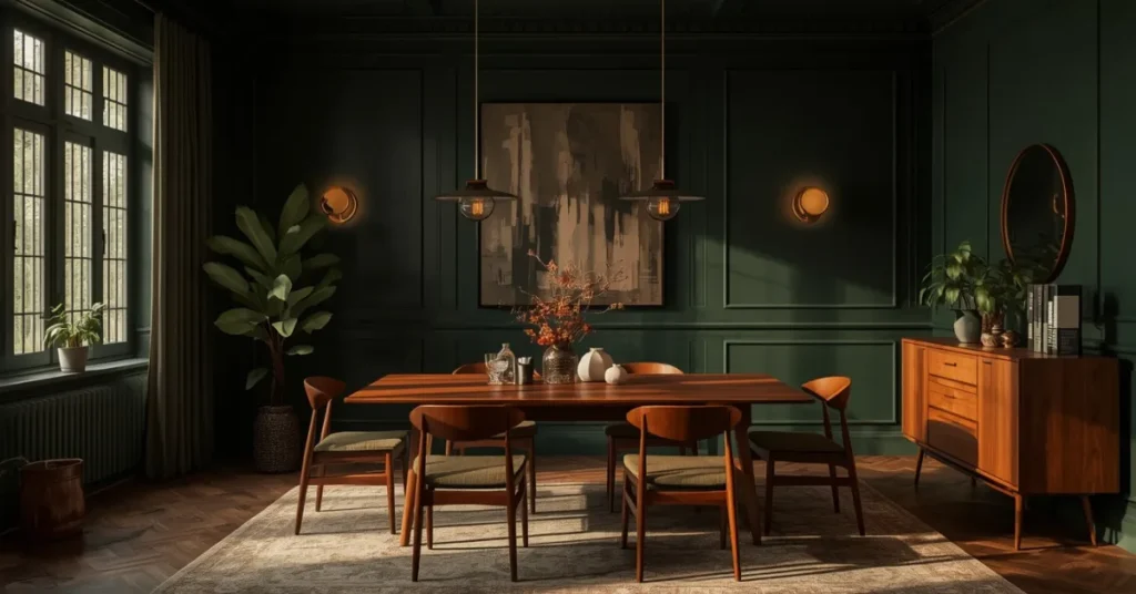 Moody Mid Century Dining Rooms