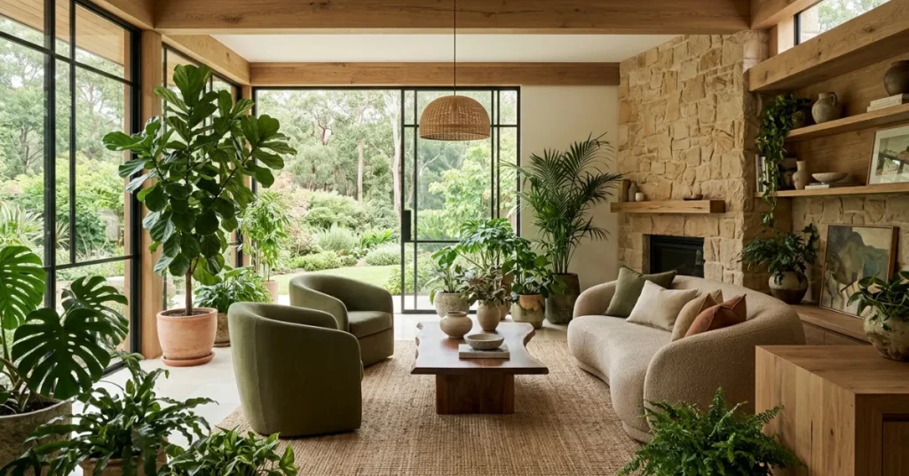 Nature-Inspired Organic Luxury Living Room