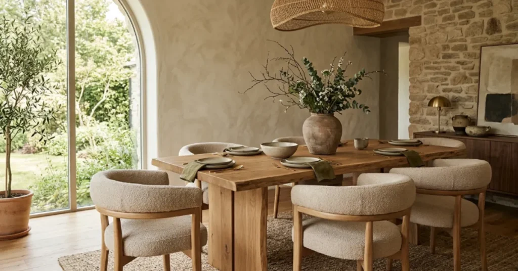 Organic Modern Dining Space