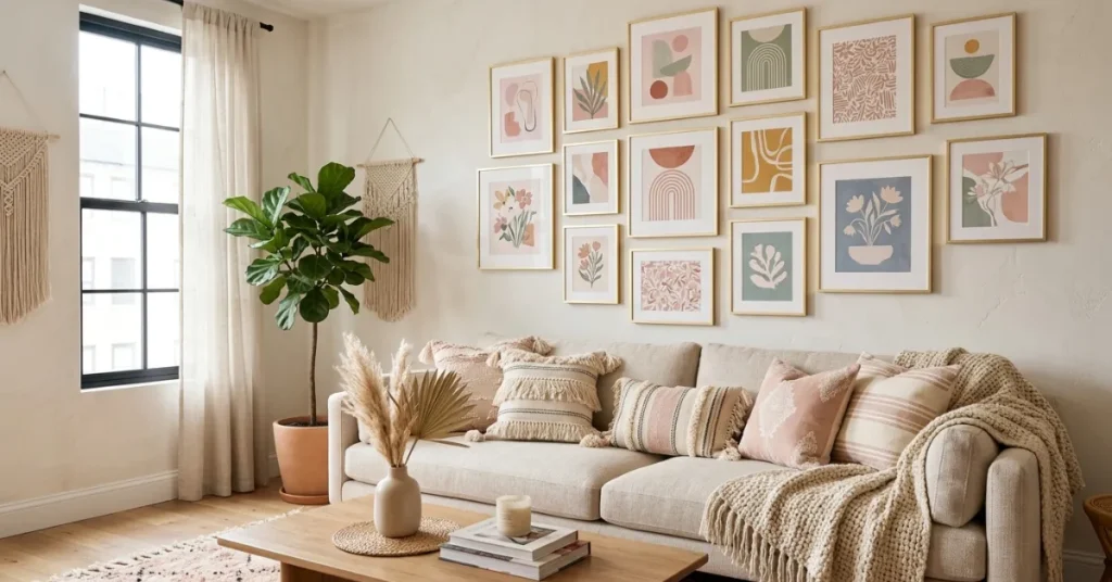 Pastel Gallery Wall Inspiration