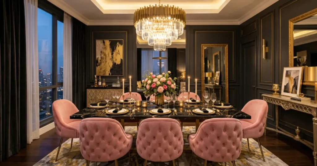 Pink Velvet Furniture Styling