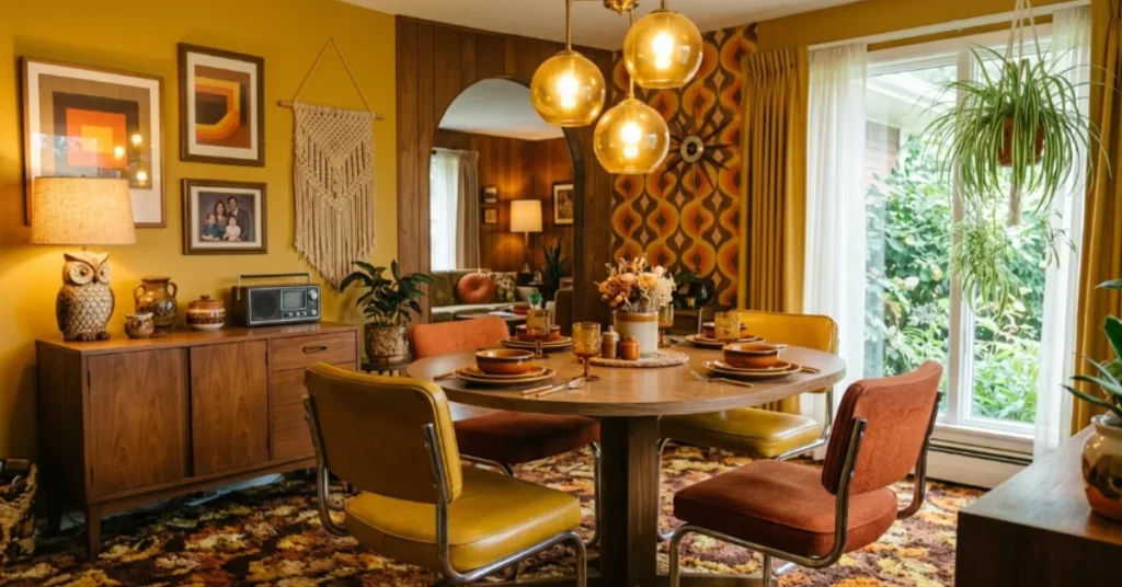 Retro 70s Dining Room Style