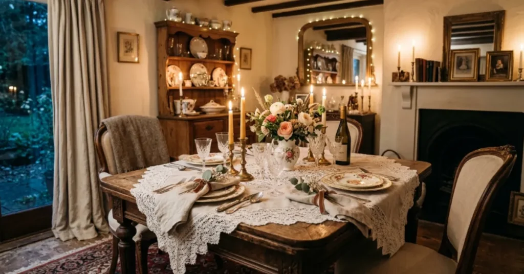 Romantic Lace and Linen Decor