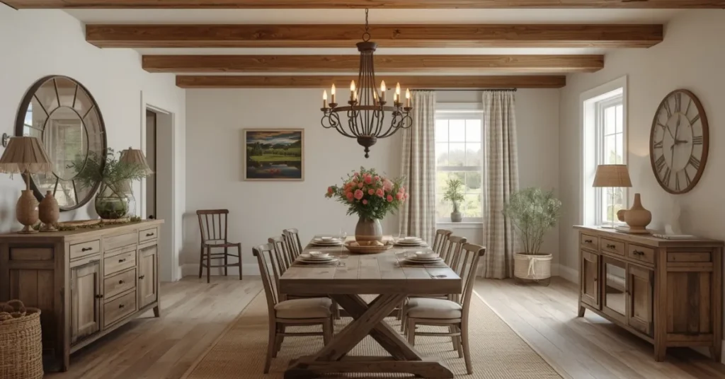  Rustic Farmhouse Dining Space
