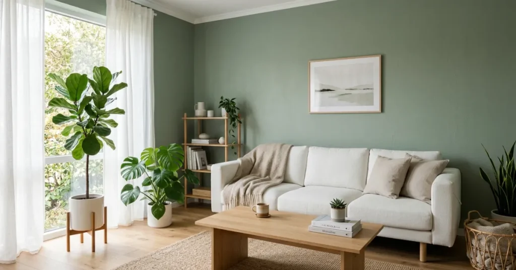 Sage Green Minimalist Walls