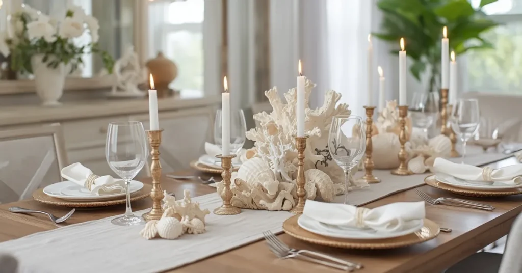Seashell and Coral Centerpieces