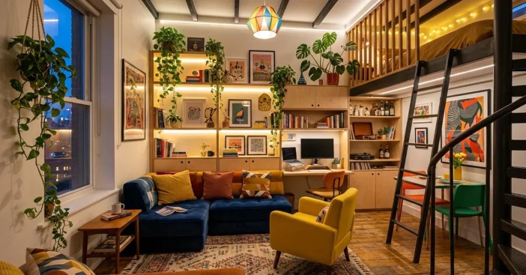 Small Space Funky Living Room Ideas