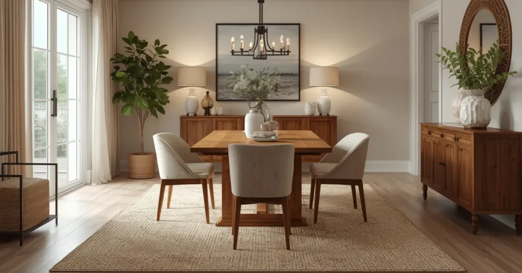 Soft Area Rugs Under the Table