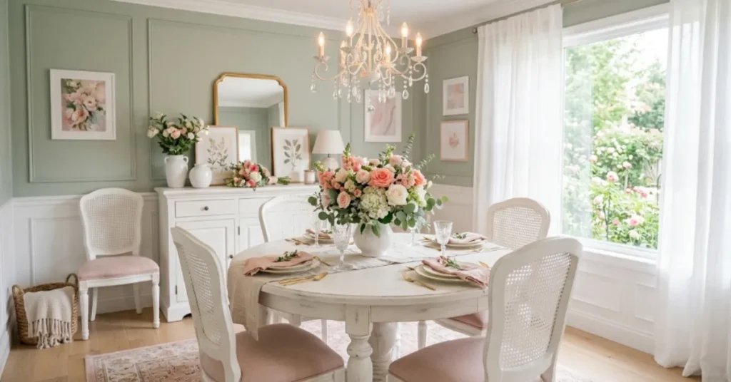 Soft Pastel Elegant Dining Style