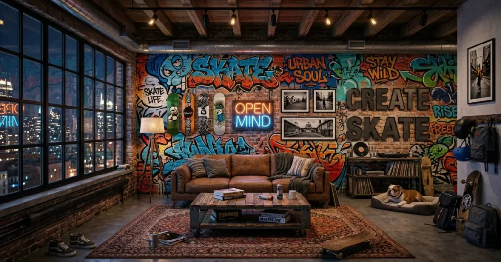 Street Art & Urban Inspired Living Rooms