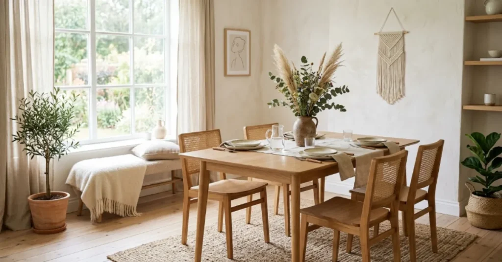 Style a Minimal Boho Dining Room