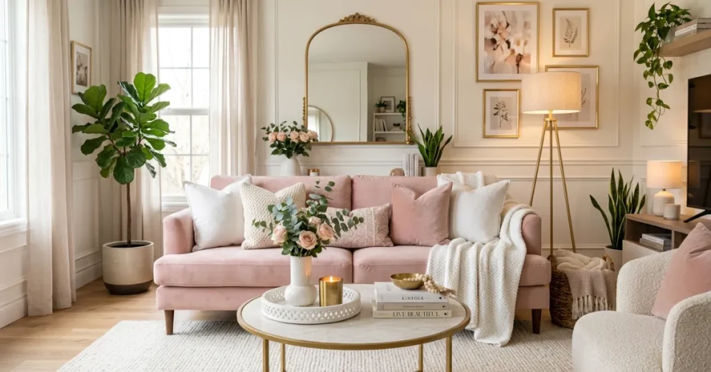 Styling Tips for Pink Living Rooms