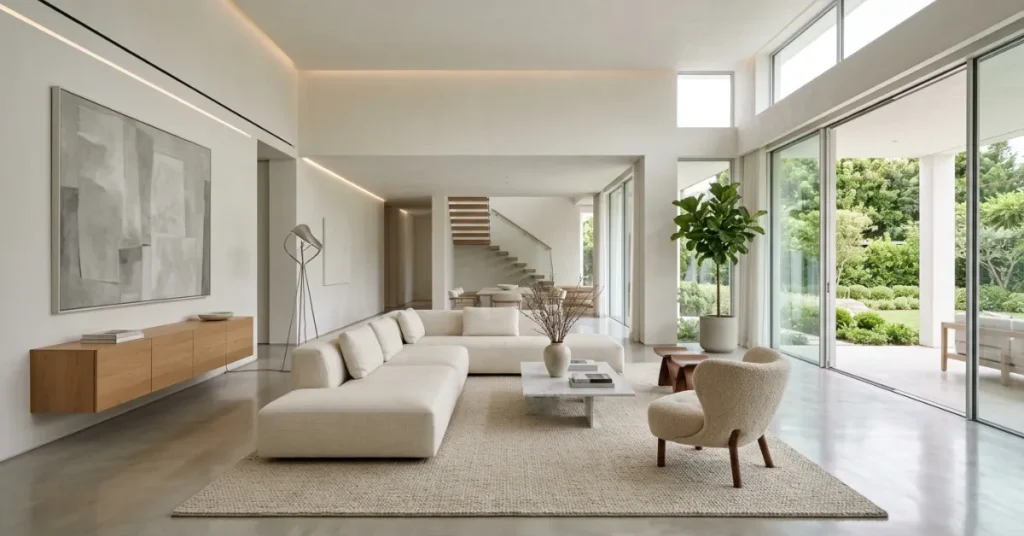 Ultra-Modern Minimalist Luxury Living Room
