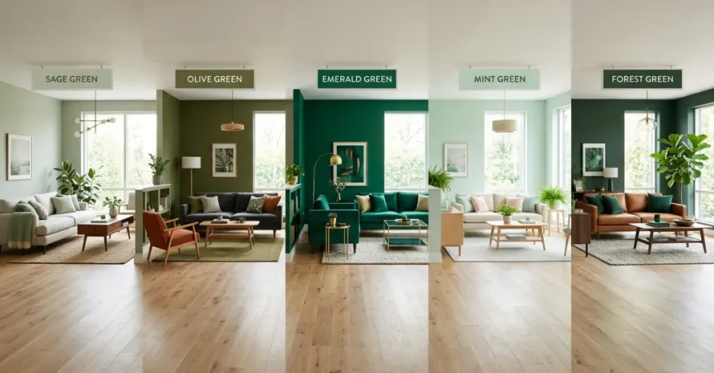 Understanding Popular Shades of Green in Interior Design