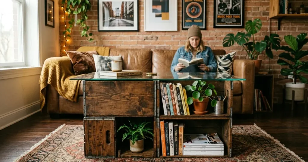 Upcycled Crate Coffee Table