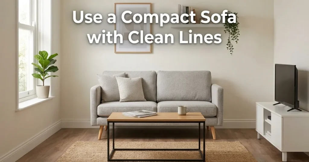  Use a Compact Sofa with Clean Lines