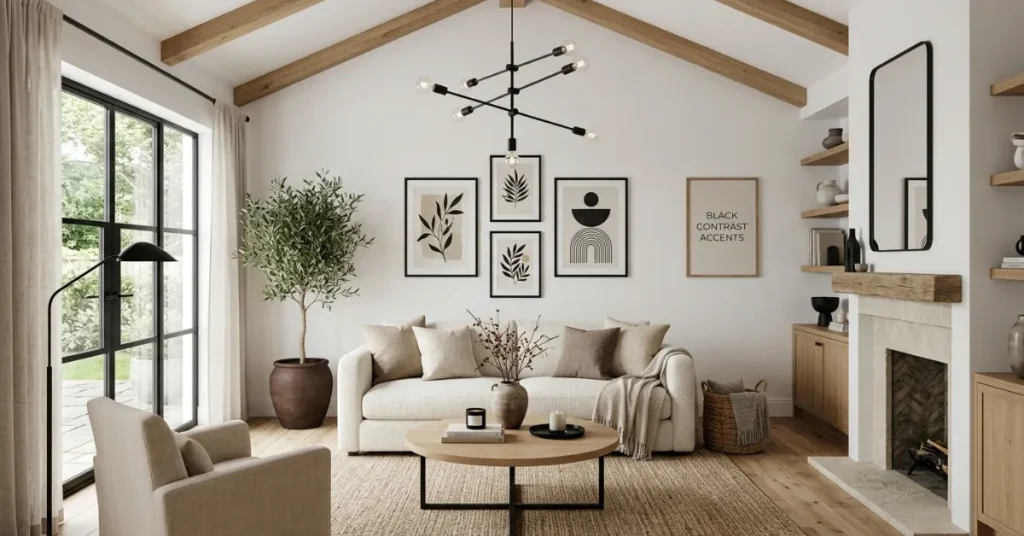 Use Black Accents for Contrast