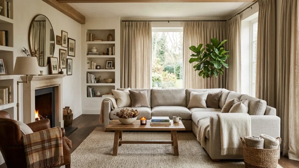Use Curtains to Soften the Space