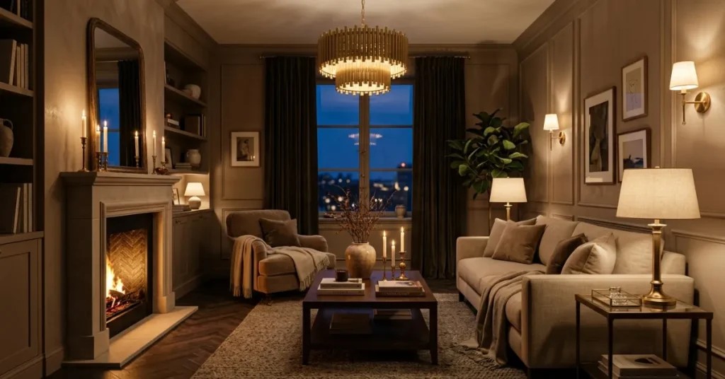 Use Warm Layered Lighting for Cozy Ambiance
