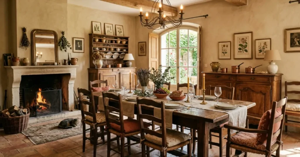 Warm Earth Tone Dining Room