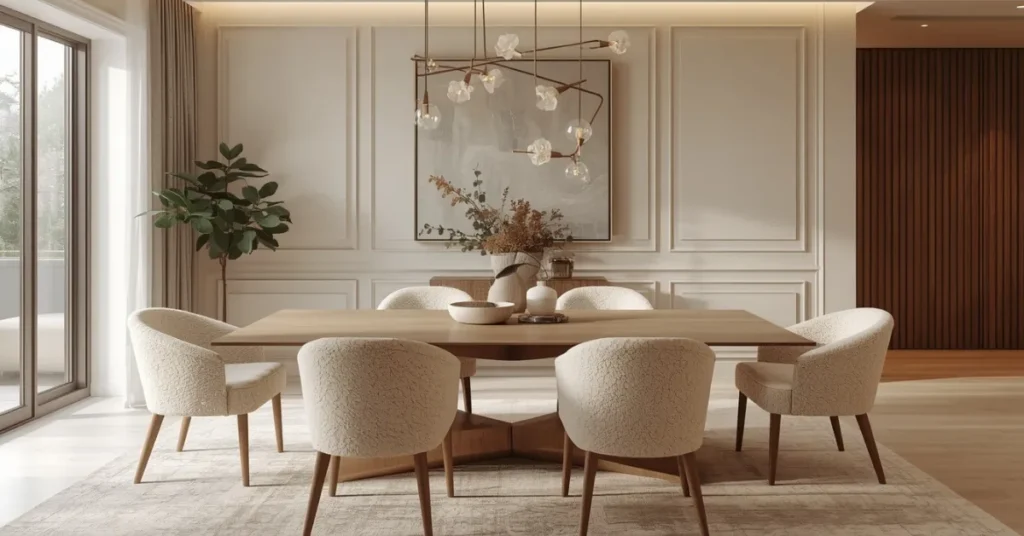 Warm Neutral Luxury Dining Room