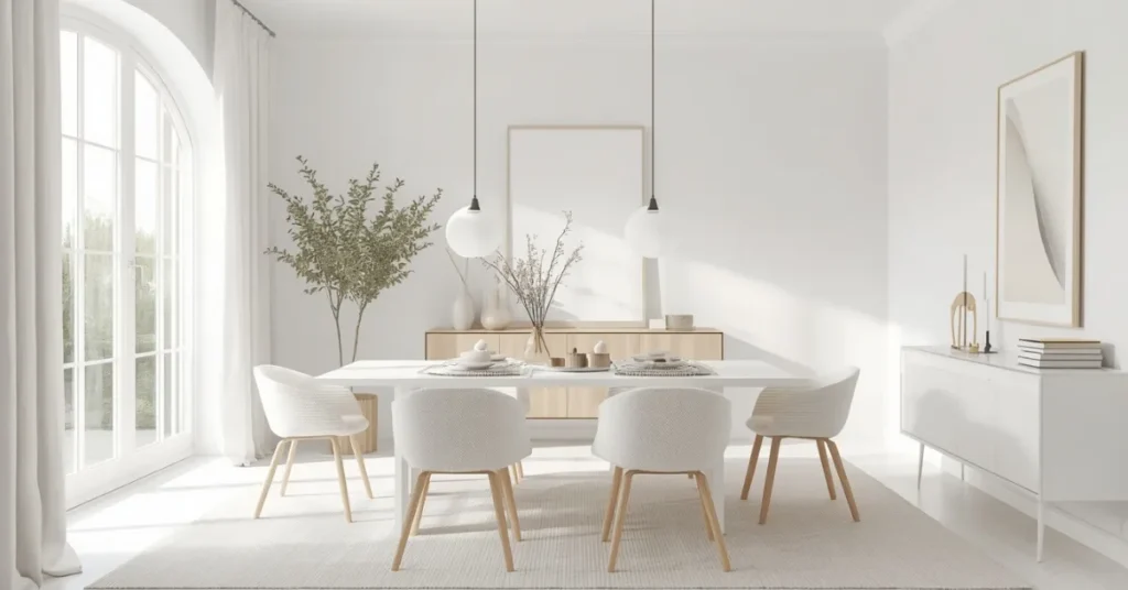 White-on-White Dining Room