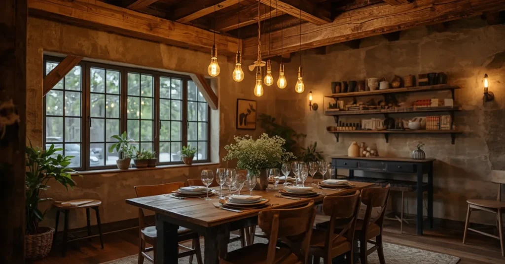 Wooden Beam Lighting Design