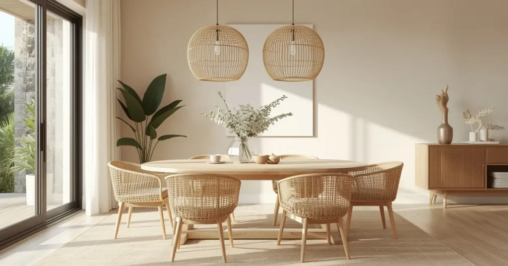Woven Rattan Dining Chairs