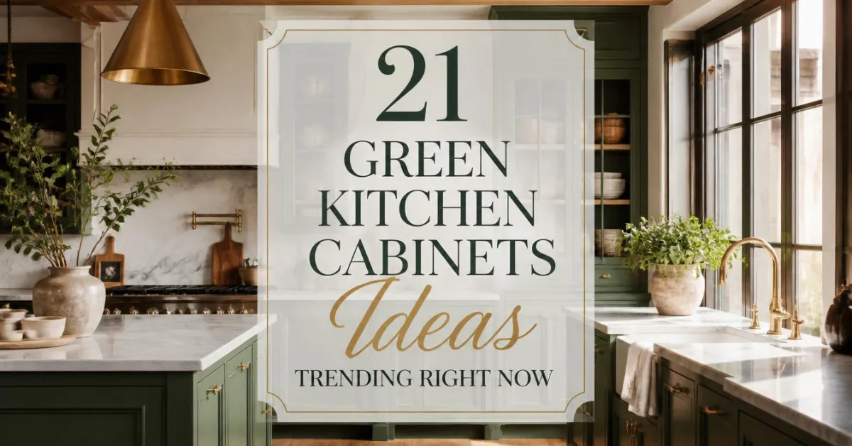 21 Green Kitchen Cabinets Ideas Trending Right Now