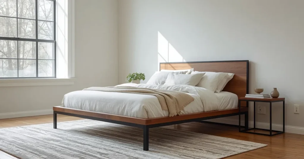 A Statement Bed Frame in Wood or Metal
