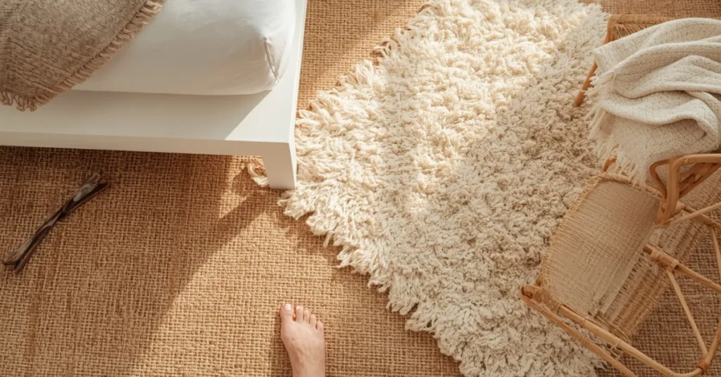 Add a Bedroom Area Rug for Warmth and Softness