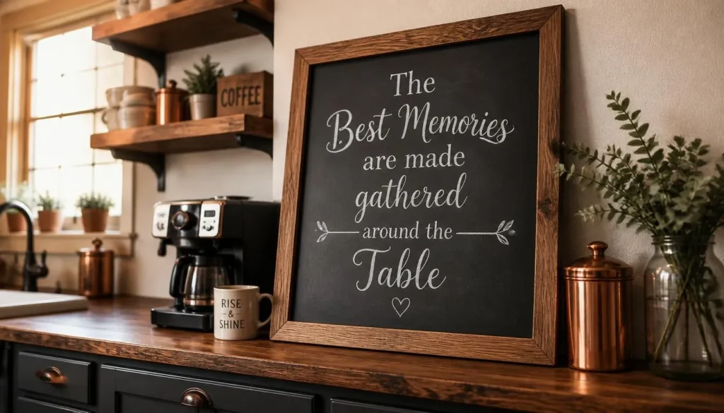 Add a Chalkboard Sign for a Playful, Functional Touch