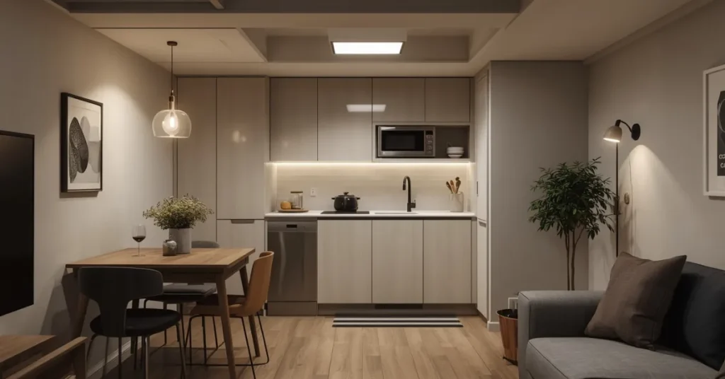 Apartment-Style Basement Kitchenette