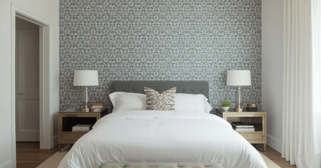 Bedroom with a Statement Wallpaper