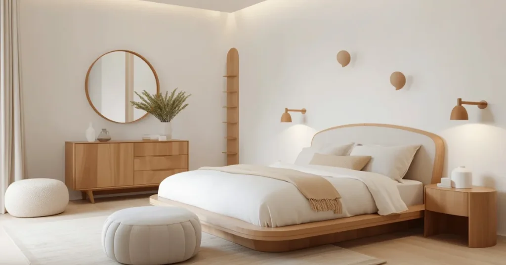  Bedroom with Curved Furniture