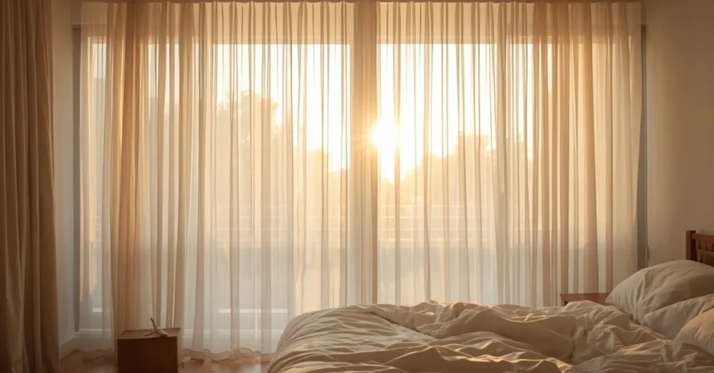 Bedroom with Sheer Curtains and Natural Light