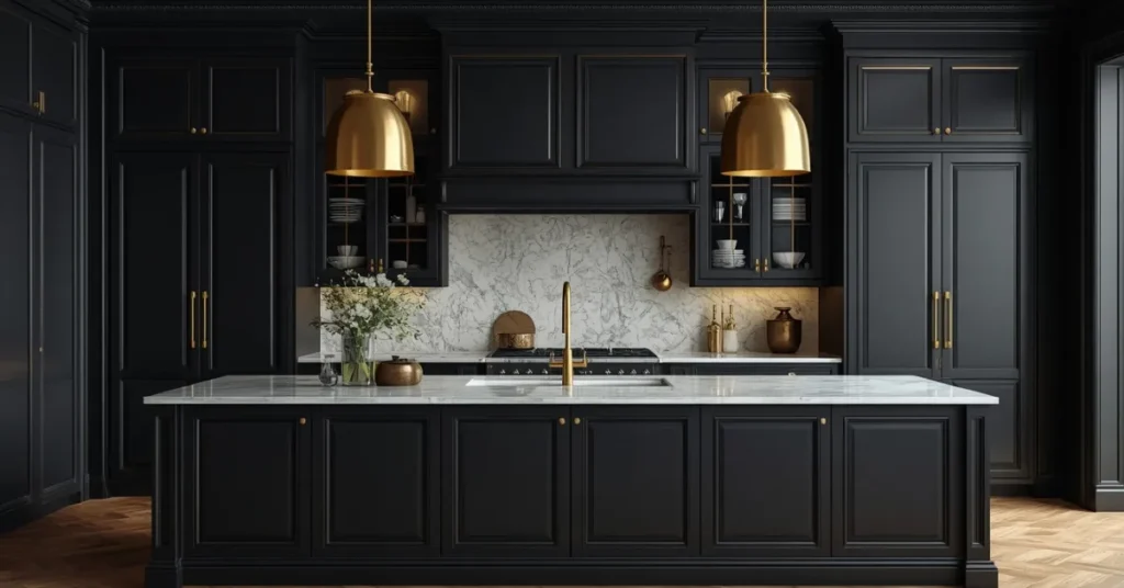 Black and Gold Luxury Kitchen