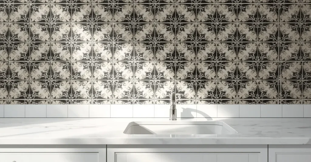 Black and White Encaustic Tiles