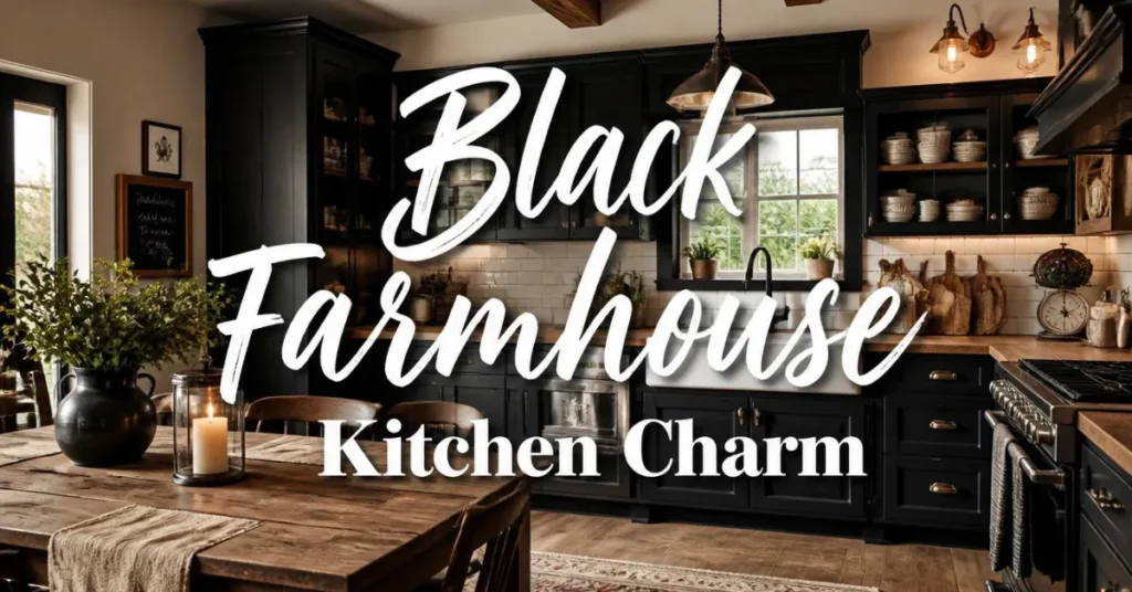 Black Farmhouse Kitchen Cabinets