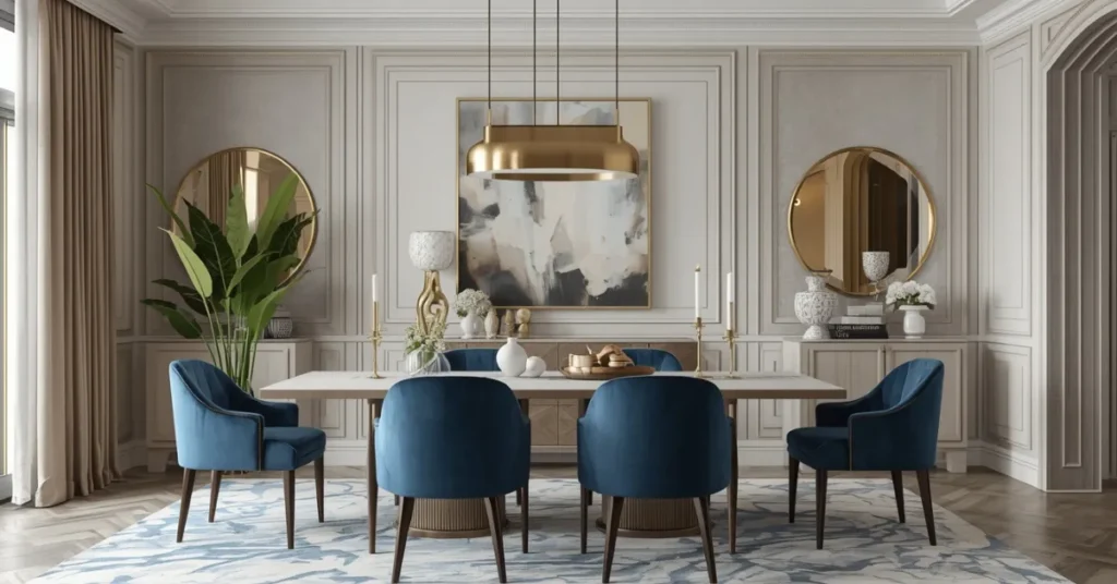 Blue Velvet Dining Chairs