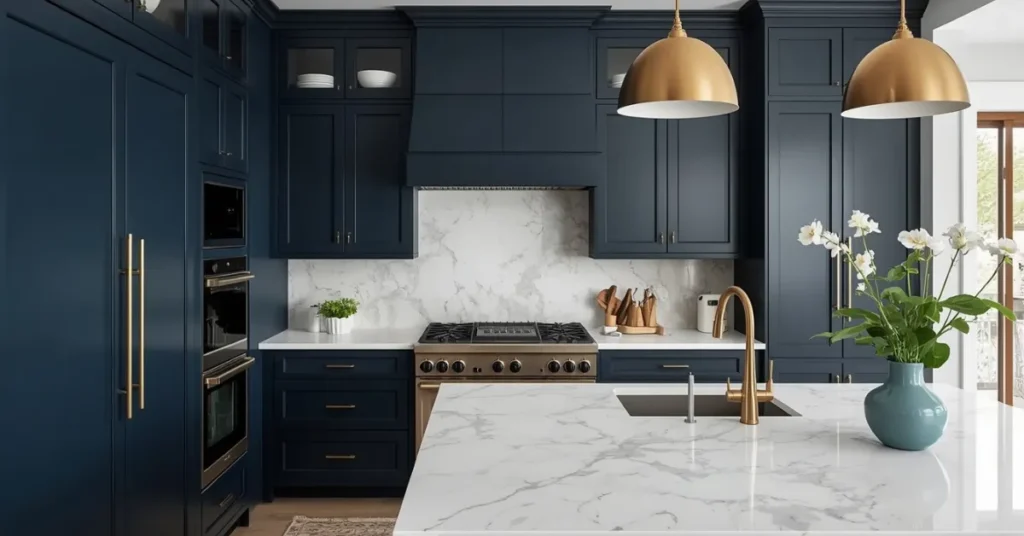  Bold Navy Blue Cabinets