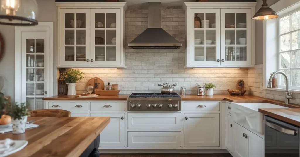 Brick Style Rustic Backsplash