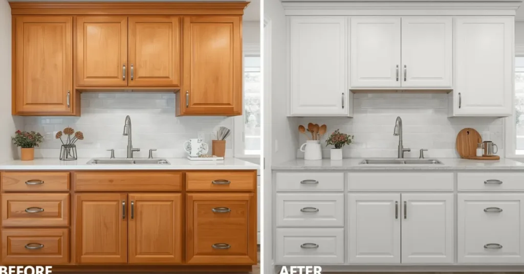 Budget-Friendly Maple Cabinet Refresh