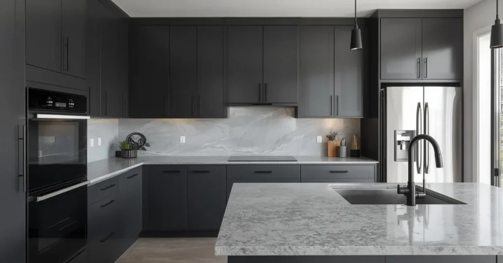 Charcoal Gray Cabinets for a Modern Feel