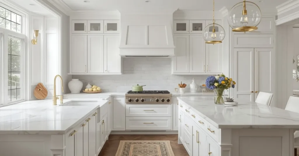 Classic All-White Kitchen Elegance
