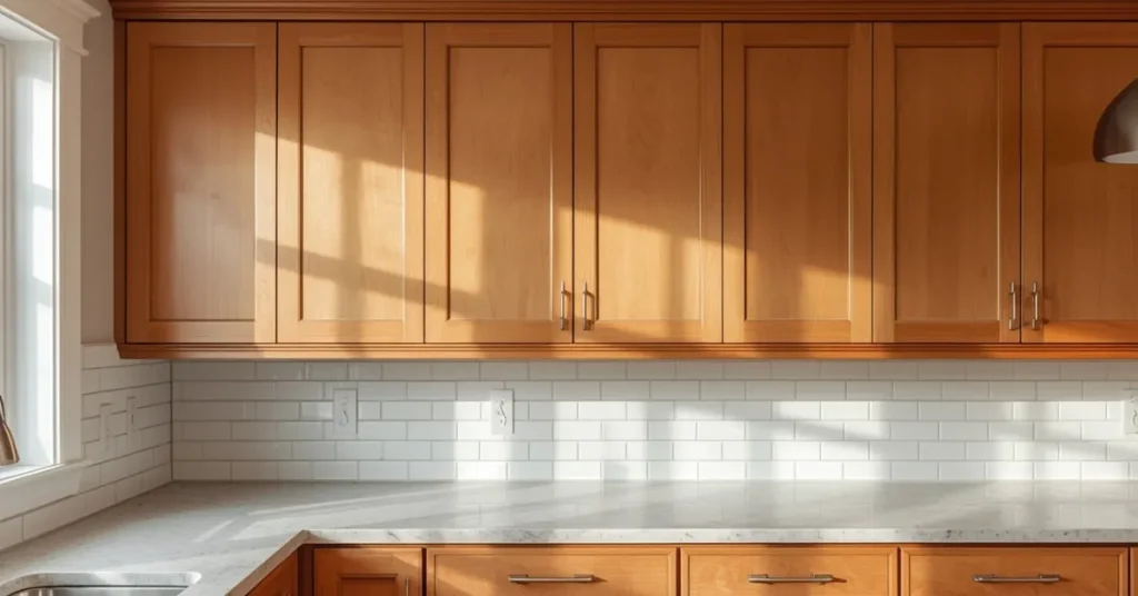 Classic Honey Maple with White Subway Tile