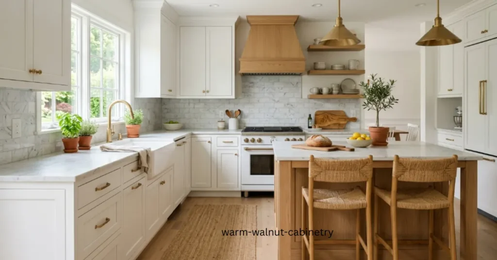  Classic White Kitchen with Warm Accents