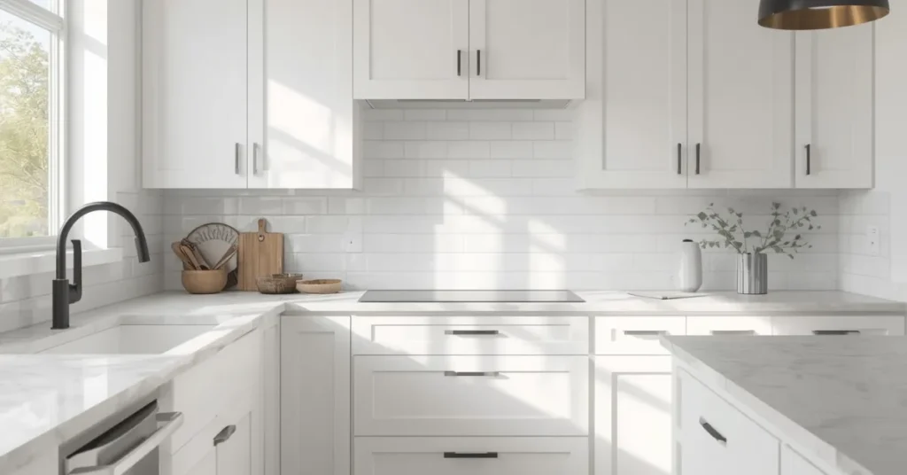 Classic White Subway Tile Backsplash