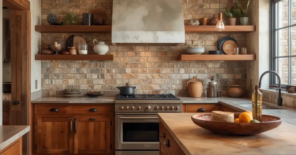 Clay-Inspired Backsplash