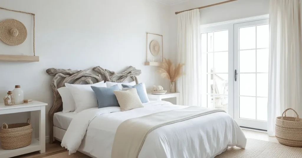 Coastal Bedroom with Light and Airy Vibes